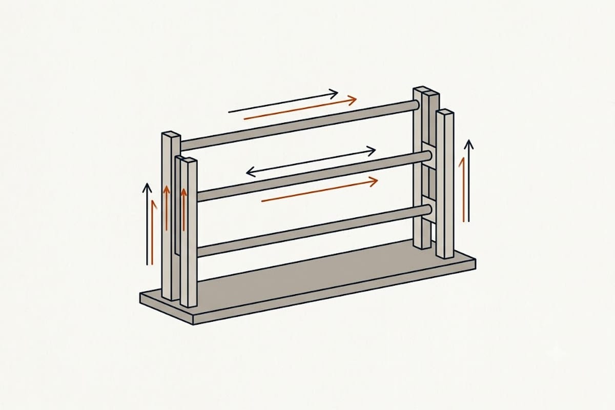 Parallel absorption trenches